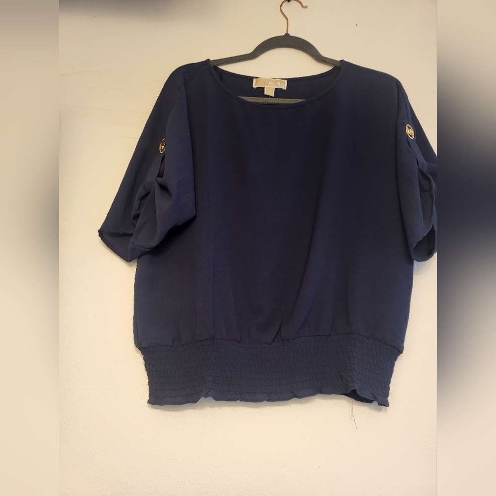 Elegant Navy Blue Women's Top